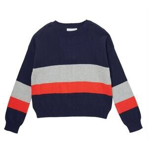 Harper Canyon Long Sleeve Sweater Extra Large Navy Peacock NWT Sparkly Stripe
